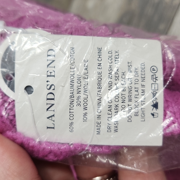 Lands' End Cable Knit Scarf Set - Picture 7 of 7